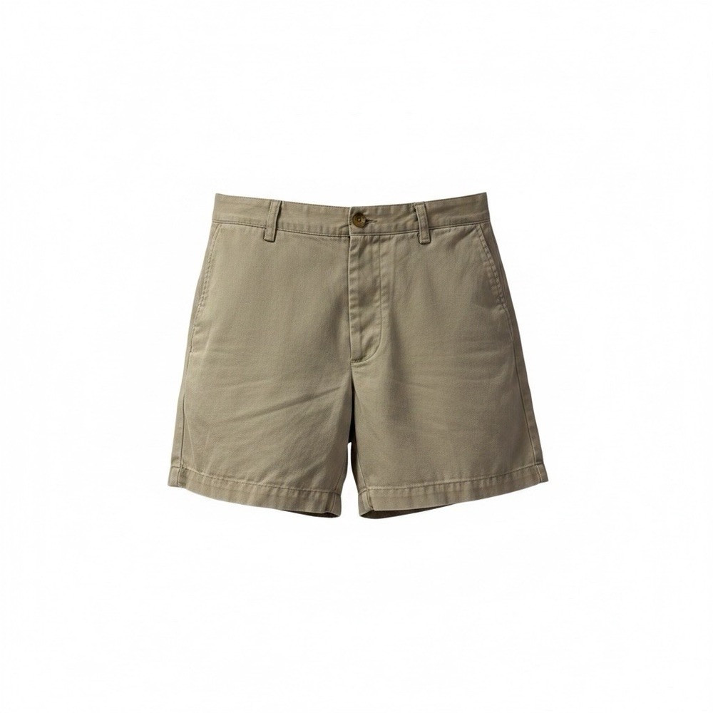 Gap Relaxed Fit Khaki Shorts Womens 6 Beige Chino Cotton Button Fly Mid Rise